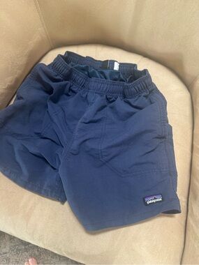 Patagonia Kids Navy Blue Elastic-Waist Baggies
